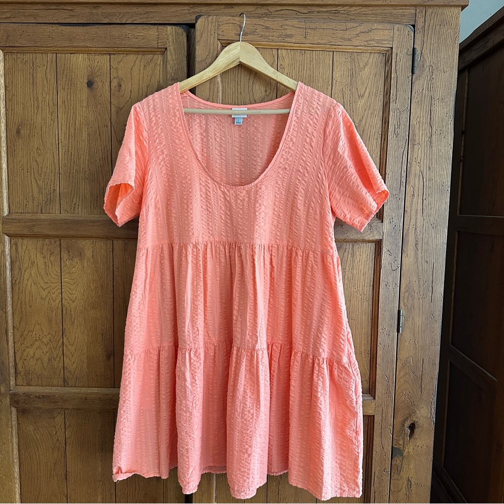 a new day Coral Tiered Tunic Top